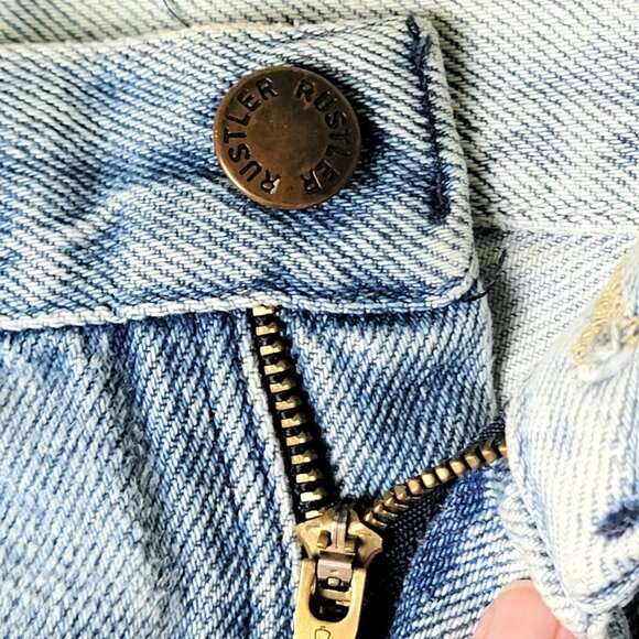 Rustler Jeans Vintage 80s 30 x 32 Women High Rise Boot Cut Light Wash Denim Pant - Picture 15 of 16